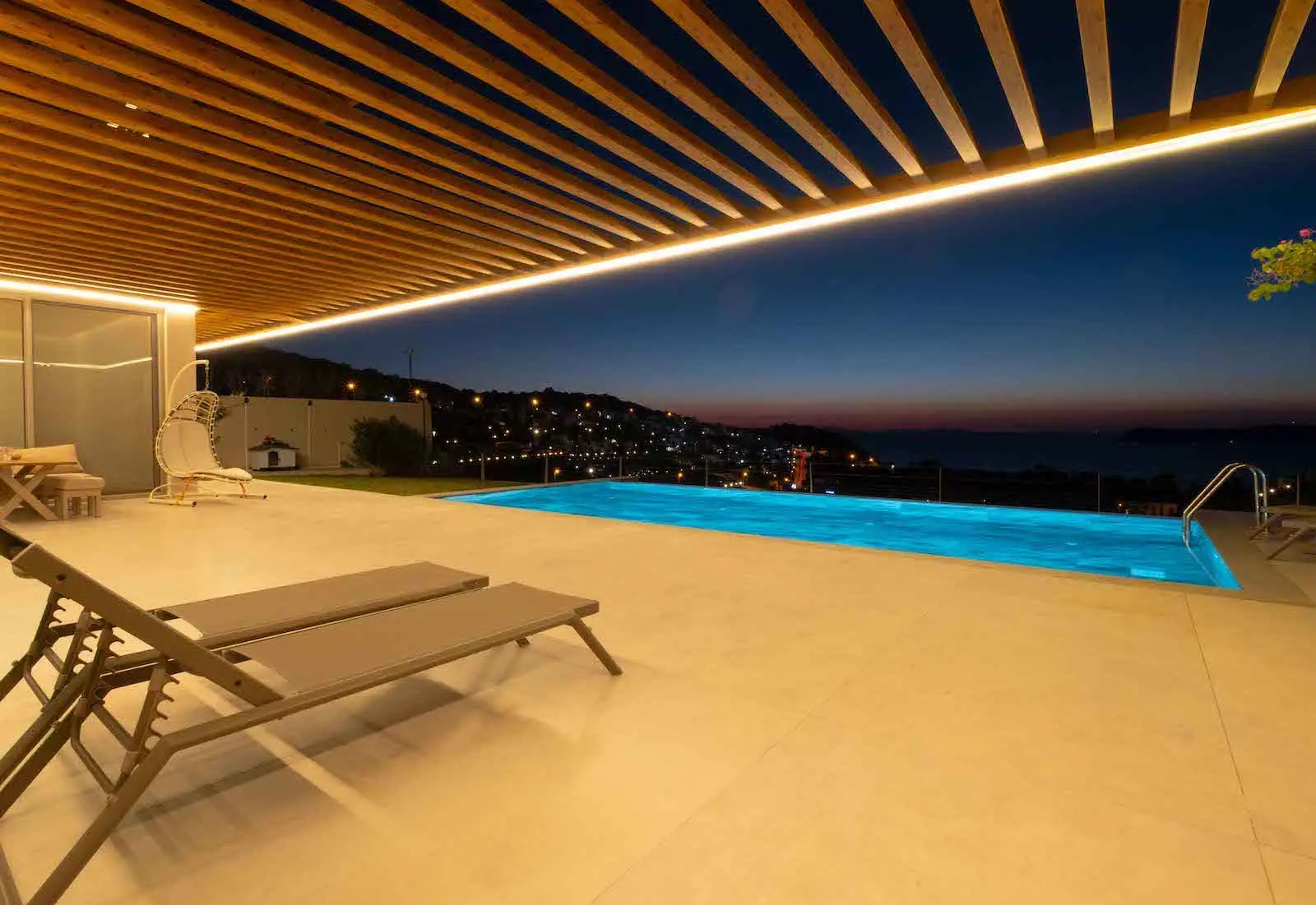 Shaded terrace